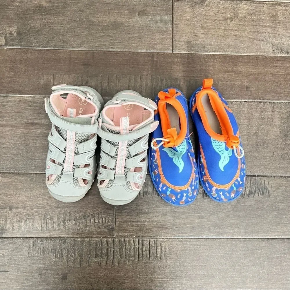 Cat & Jack Water Shoes Sandals Toddler 9 Summer Girl